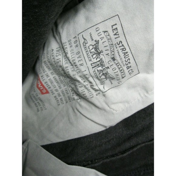 Levis 550 Black Jeans Tag 40X30 (M: 39X30) Relaxed Tapered USA Vintage - Picture 10 of 13